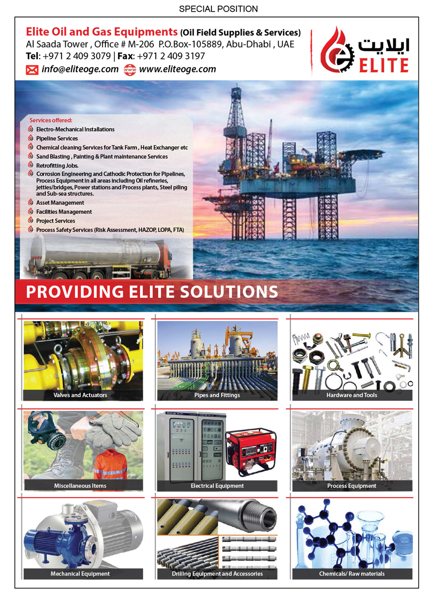 Elite Oil & Gas Equipments Abu Dhabi, United Arab Emirates Oil & Gas Directory